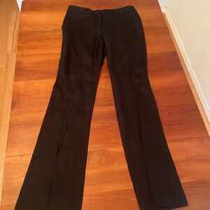 BCBG Black Linen Flared Trousers